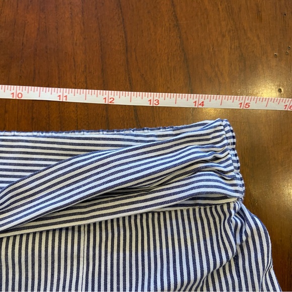 J. by J.CREW Blue White Oxford Striped Tie Waist Shorts size 6 Cotton - Picture 10 of 11